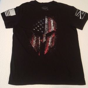 Grunt style black tee shirt